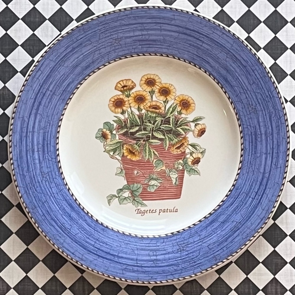 Vintage set of 4 WEDGWOOD Sarahs Garden Salad Tea Plates 8 1/4" England 1997